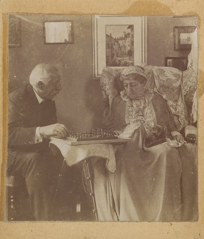 [Hardinge Hay Cameron i Lady Dalrymple grają w szachy] autorstwa Henry Herschel Hay Cameron