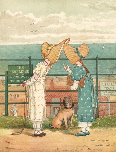 Plotkujący ludzie (kolor lito) autorstwa Henry Hetherington Emmerson