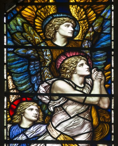 Buckland, St Mary, James Powell & Sons, Henry Holiday, The Barcote Chapel, Chwalący anioły, 1889 autorstwa Henry Holiday