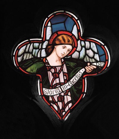 Anioł Quatrefoil, 1863 (witraż) autorstwa Henry Holiday