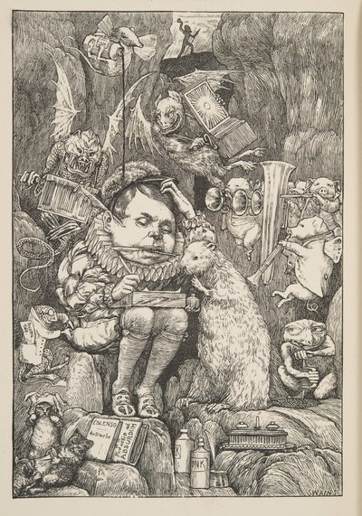 Bóbr przywiózł papier, tekę i długopisy” z The Hunting of the Snark, Agony in Eight Fits, wyd. Lewisa Carrolla. 1876 autorstwa Henry Holiday
