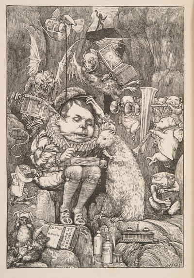 Bóbr przyniósł papier, tekę i długopisy”, wyd. 1876. autorstwa Henry Holiday