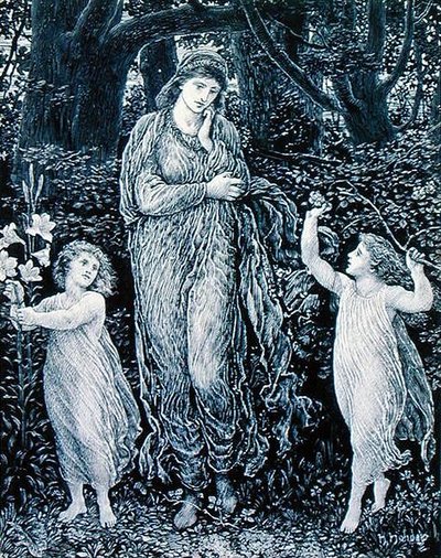 Bonnie Bairns (pióro i atrament na papierze) autorstwa Henry Holiday