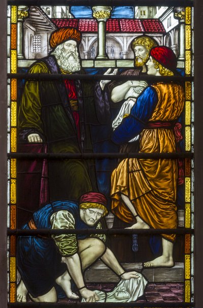 Westminster, St Margaret, James Powell & Sons, Henry Holiday, Przypowieść o talentach, 1883 autorstwa Henry Holiday