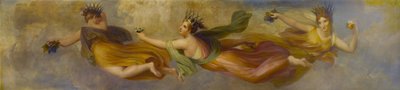 The Horae lub Seasons (starożytnie przypuszczano, że to trzy), Diffusing ich Kilka Productions, 1834 (olej na mahoniowym panelu) autorstwa Henry Howard