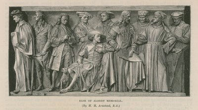 Rzeźby u podstawy Albert Memorial autorstwa Henry Hugh Armstead