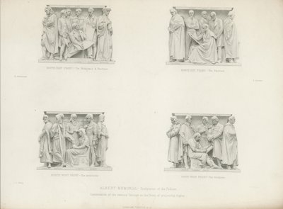 Rzeźby na podium pomnika Alberta autorstwa Henry Hugh Armstead