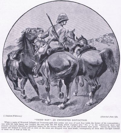 Trzeci człowiek odkryte wyróżnienie, z książki After Pretoria: The Guerilla War wydanej przez Harmsworth Brothers Limited, 1901 autorstwa Henry Inglis Jodrel Sheldon Williams