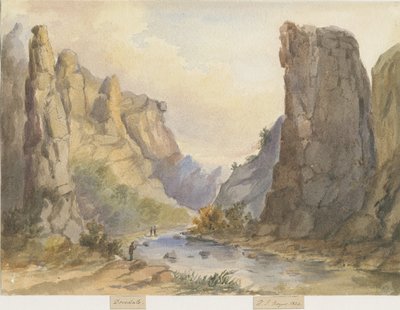Dovedale - pejzaż: akwarela, 1844 autorstwa Henry James Noyes