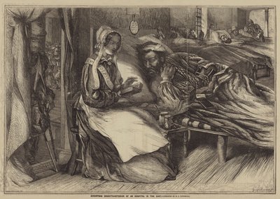 Świąteczna Dobroczynność, Wnętrze Szpitala na Wschodzie autorstwa Henry James Townsend