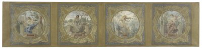 Szkic dla Galerii Lobau w paryskim ratuszu: Les Arts autorstwa Henry Jean Louis Boureau