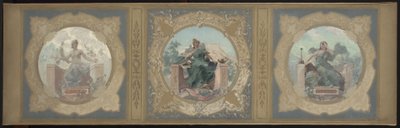 Szkic dla Galerii Lobau w paryskim ratuszu: Pokój. Literatura. Nauka, w 1890 r. (olej na płótnie) autorstwa Henry Jean Louis Boureau