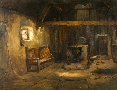 Wnętrze - Wiejska Chata autorstwa Henry Jobson Bell
