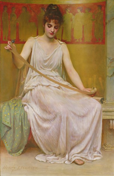 Neaera czyta list od Katullusa, ok. 1894 r. autorstwa Henry John Hudson