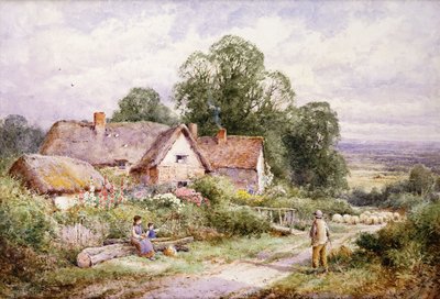 Pas dla owiec w pobliżu Woburn, Bedfordshire autorstwa Henry John Sylvester Stannard