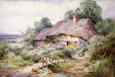 Łapanie Tiddlersów w Eastbury, Berkshire autorstwa Henry John Sylvester Stannard