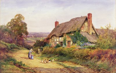Pierwsze spotkanie (akwarela) autorstwa Henry John Sylvester Stannard