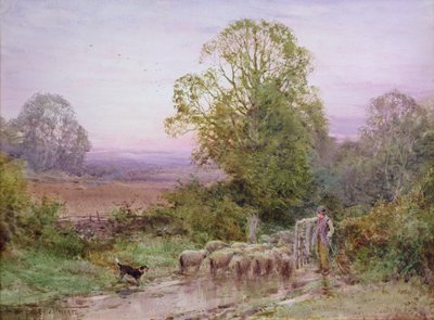 Wypasanie owiec (akwarela) autorstwa Henry John Sylvester Stannard