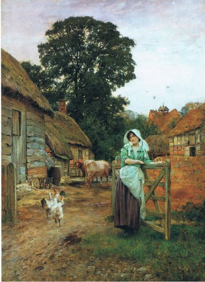 Przy bramie farmy autorstwa Henry John Yeend King