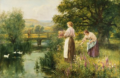 Zbieranie wiosennych kwiatów, autorstwa Henry John Yeend King