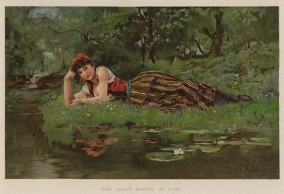 Miesiąc liściasty czerwiec (chromolitho) autorstwa Henry John Yeend King