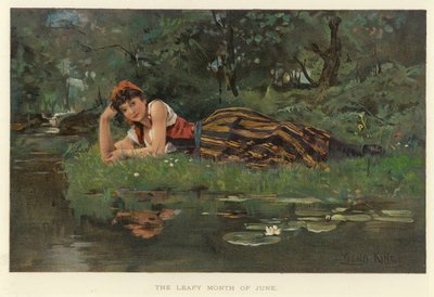 Liściasty miesiąc czerwiec (chromolitho) autorstwa Henry John Yeend King
