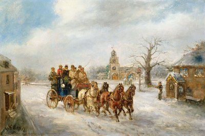 Autokar Uxbridge w pobliżu Hillingdon autorstwa Henry Jones