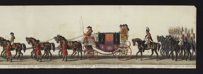 Część panoramicznego widoku całego konduktu pogrzebowego Artura, księcia Wellington (kolorowa akwatinta) autorstwa Henry Jr and Sala Alken