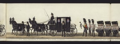 Część panoramicznego widoku całego konduktu pogrzebowego Artura, księcia Wellington (kolorowa akwatinta) autorstwa Henry Jr and Sala Alken
