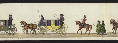 Część panoramicznego widoku całego konduktu pogrzebowego Artura, księcia Wellington (kolorowa akwatinta) autorstwa Henry Jr and Sala Alken