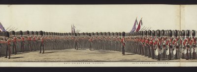 Część panoramicznego widoku całego konduktu pogrzebowego Artura, księcia Wellington (kolorowa akwatinta) autorstwa Henry Jr and Sala Alken
