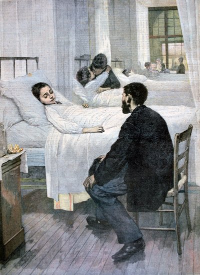 Dzień odwiedzin w szpitalu, 1893 autorstwa Henri Jules Jean Geoffroy