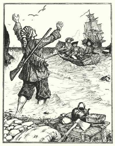 Aleksander Selkirk (lito) autorstwa Henry Justice Ford