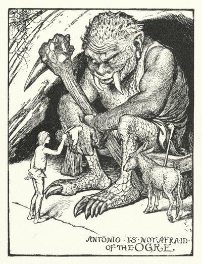 Antonio nie boi się wilkołaka (rycina) autorstwa Henry Justice Ford