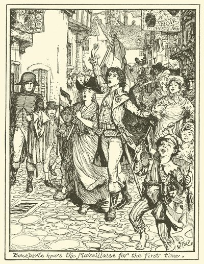 Bonaparte po raz pierwszy słyszy Marsyliankę autorstwa Henry Justice Ford