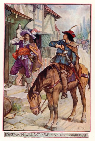 D"Artagnan nie będzie śmiać się z konia autorstwa Henry Justice Ford