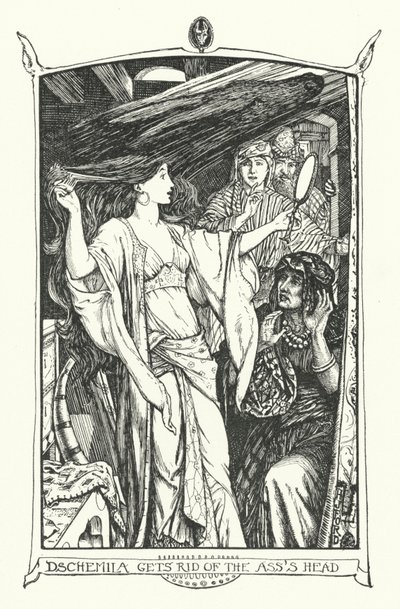 Dschemila pozbywa się głowy osła (grawerunek) autorstwa Henry Justice Ford