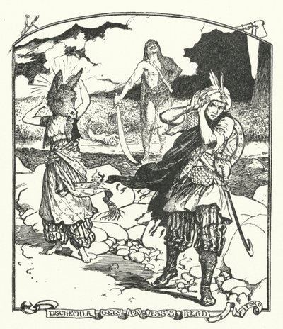 Dschemila dostaje głowę dupy (grawerowanie) autorstwa Henry Justice Ford