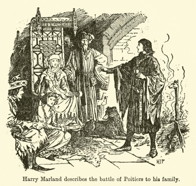 Harry Marland opisuje swoją rodzinę bitwę pod Poitiers autorstwa Henry Justice Ford