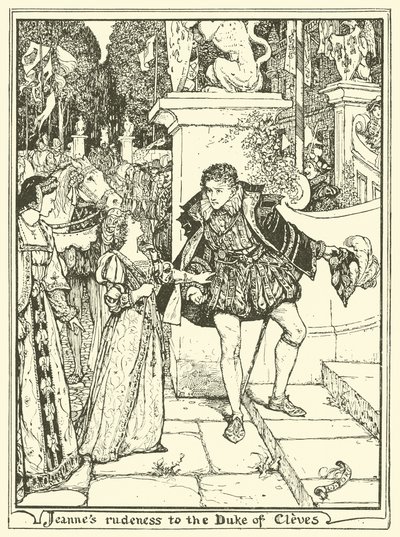 Jeannes Rudeness do księcia Kleve autorstwa Henry Justice Ford