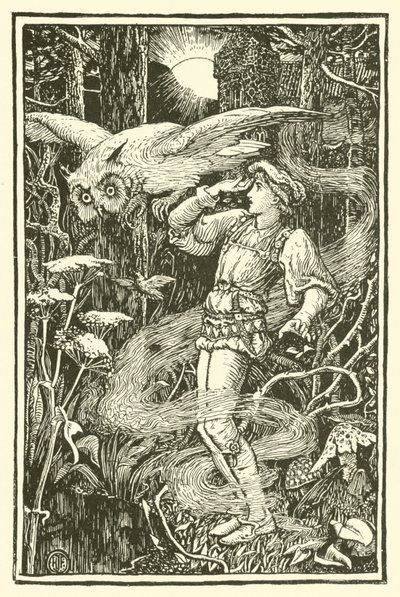 Jorinde i Joringel (grawerowanie) autorstwa Henry Justice Ford