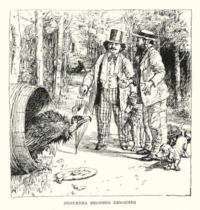 Jugurtha staje się Diogenesem (rycina) autorstwa Henry Justice Ford