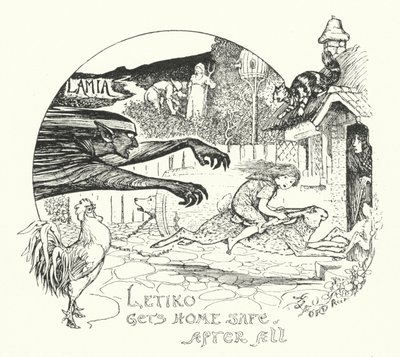 Letiko wraca do domu bezpiecznie (grawerunek) autorstwa Henry Justice Ford