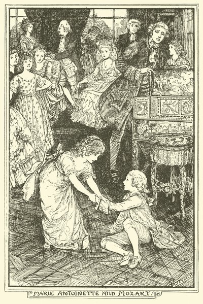 Maria Antonina i Mozart autorstwa Henry Justice Ford