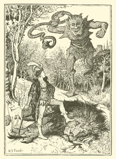 Książę Vivien i Księżniczka Placida (grafika) autorstwa Henry Justice Ford