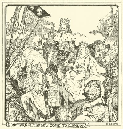 Richard i Isabel przyjeżdżają do Londynu autorstwa Henry Justice Ford