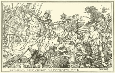 Richards ostatnie oskarżenie na Bosworth Field autorstwa Henry Justice Ford