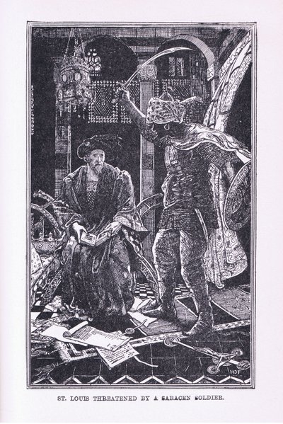 Św. Ludwik zagrożony przez saraceńskiego żołnierza, 1912 autorstwa Henry Justice Ford
