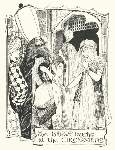 Bassa śmieje się z Czerkiesów (rycina) autorstwa Henry Justice Ford
