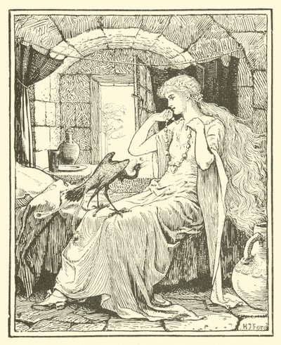 Niebieski Ptak (rycina) autorstwa Henry Justice Ford
